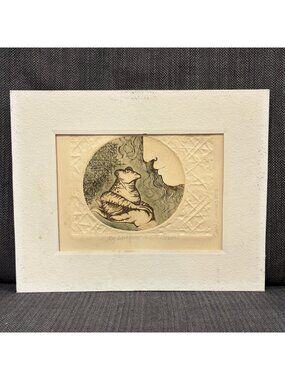 Carol Lummus 1985 Signed Ltd Edition Etching "My Baroquer Is G.F. Handel" Frog